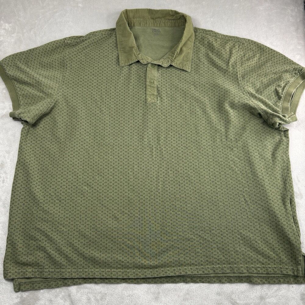 George Falls Creek Polo Shirt Men’s Lot 3XL Geometric Stripes Plaid Blue Golf - Picture 3 of 11